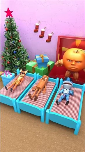 Funny 3D Cartoon Sleep Scene 😂🎄 | Crazy Animated Characters on Beds