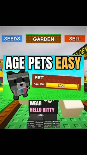 FASTEST Way to Levelup Pets in Grow a Garden! #growagarden #roblox