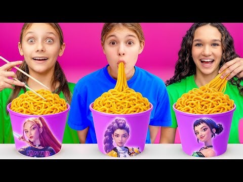 Opening Demon Boxes!🌟🌈 Fun K-Pop Food Challenge