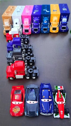 Pixar Cars, McQueen Truck Container, Cars, Toys #toys #truck #cars #mcqueen #disneycars #pixarcars