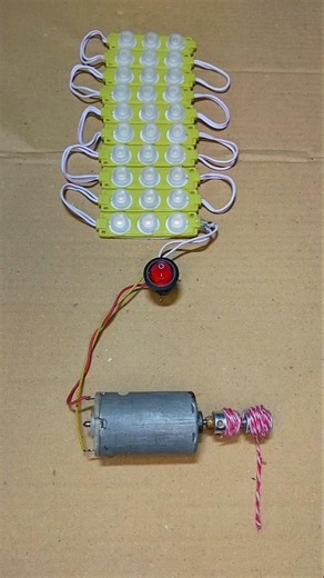 Powering 10 LED Light With 775 DC Motor Generator #dcmotor #tech #shorts