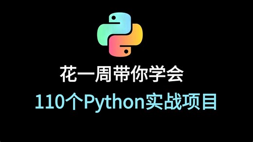 2025花一周时间带你练完 110个Python实战项目丨一周学完卷死同学丨毕设？面试实战？全部轻松拿捏！附源码
