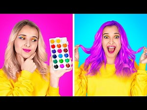 LUSTIGE UND BUNTE HAAR-IDEEN | |Coole und einfache Haartricks für Mädchen von 123 GO Like!