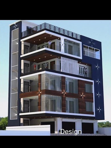 Exterior Design Of East Facing G+4 Residential Building