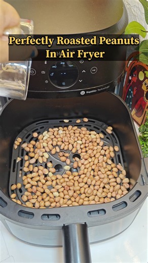 🥜 Perfectly Roasted Peanuts In Air Fryer 🔥 | 5–7 Min Easy Snack #shorts #airfryer #airfryerrecipes