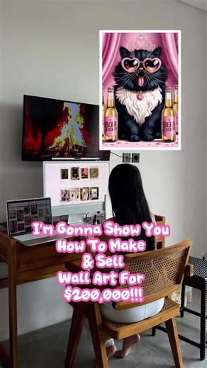 🐈‍⬛🖼️ Teaching you how to make and sell wall art on Etsy!! 🤑 Great way to make money online! 👌🏼 When it comes to making money selling on Etsy, make sure you're doing research and making products people want to buy! Look for proof like best-seller badges on the Etsy listings. 😏 If you aren't making money online with print on demand then I can guarantee it's either you aren't marketing your product consistently of even at all, have bad mockups or you're making random things that have no proo