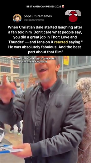 christian bale’s "thor" reaction is breaking the internet 🔨🎭 #christianbale