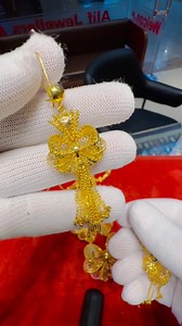 Gold butterfly locket with chain,earring | Alif Jewellers and Diamond