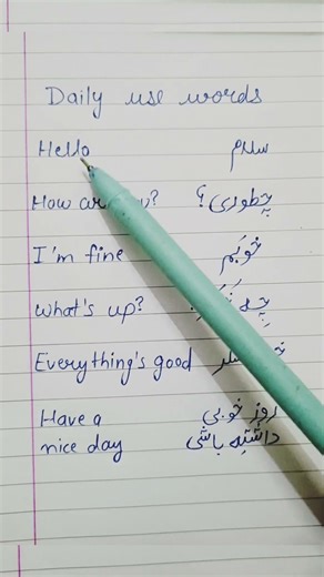 #Farsi Daily Use Words#Persian Language Learning#Farsi Course For Urdu Speakers #Reels #Reelitfeelit