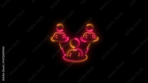 Best teamwork icon effect animation.4k video