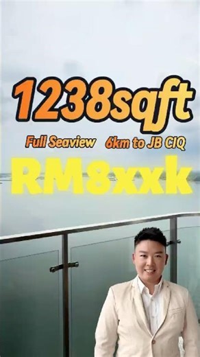 ✨ RM8xxk Full Seaview in JB | Freehold & Ready to Move In! 🌊