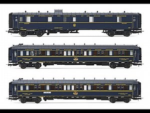 Jouef SNCF 241 P6 "Mistral" Mountain locomotive pulling SNCF "Le Train Bleu" Express Passenger Train