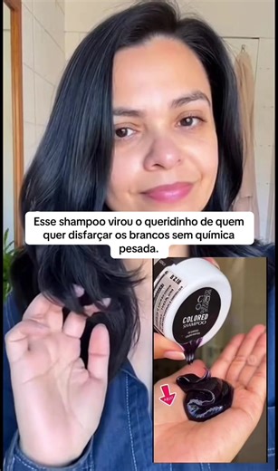 Esse shampoo virou o queridinho de quem quer disfarçar os brancos sem química pesada.#ShampooEscurecedor #SemTinta #TikTokShopBrasil