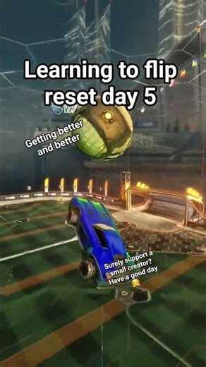 Day 5 learning to flip reset like a pro #rocketleague #shorts
