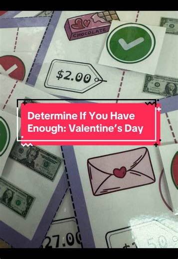 Determine if you have enough money to buy! Great for independent practice, centers, and more! Available on #teacherspayteachers - Karah’s Classroom #teacher #teacherlife #math