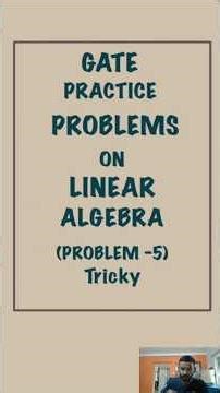 GATE DA - Linear Algebra Practice Problem 5 #gate #gateda