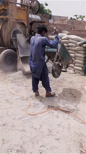 Concrete Loading with Mixer Machine
