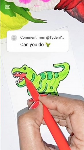 T-Rex 🦖 Emoji Drawing Challenge #viral #trending #shorts #ytshorts #trex