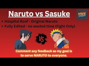 **Remastered** Naruto vs Sasuke, on the hospital rooftop fight, full fight, english