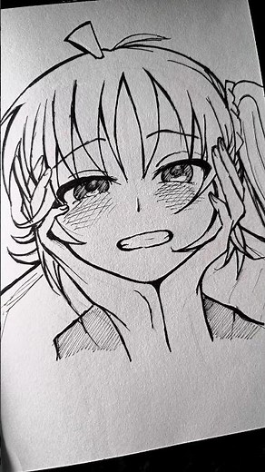 Cute Girl Drawing #art #anime #animegirl #animedrawing #animeart #shorts