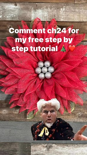 6.1K views · 46 reactions | DIY Poinsettia Wreath❤️Comment ch24 for my free step by step tutorial #holliehobbies | Hollie Hobbies | Facebook