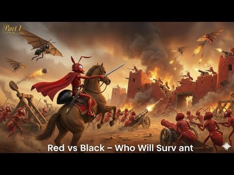 Epic 3D Ant War | Red vs Black Ants | Cinematic Battle Animation in Full HD