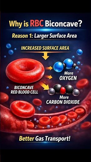 Why RBCs has biconcave shape ? Shape of RBCs...