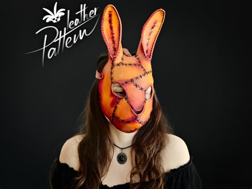 Bunny Mask Leather Pattern PDF - the Feaster Bunny - by Leatherhubpatterns - Etsy