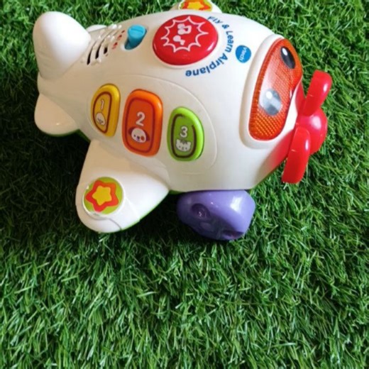 preloved funtastic toys! on Instagram: "The Vtech Fly and Learn Airplane is an interactive toy designed for toddlers aged 6 to 36 months, with features that promote discovery, language development, and motor skills. Key features Learning buttons: Three colorful buttons on the side of the plane teach animal names, sounds, and numbers, while also playing short tunes. Imaginative play: Pressing the light-up face button triggers fun phrases and sounds that spark your child's imagination. Sing-along 