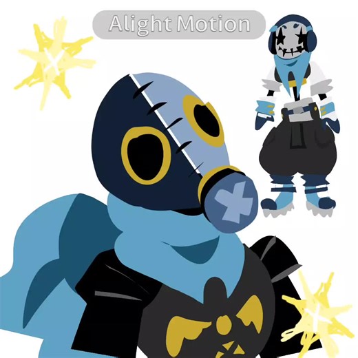 tweening practice 🥹 the design for sans in the gas mask is him on the surface, since the royal guard still needs to protect monster kind from zombies up there #undertale #fyp #apocalypsetale #undertaleau #underswap