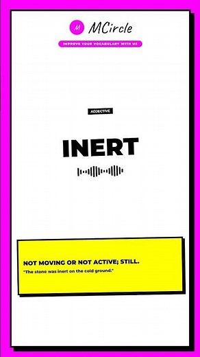 Learn English: What is Inert? | Vocabulary Shorts