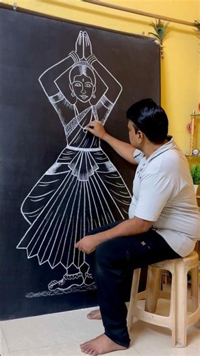 Classical dancer drawing tutorial 😍 #art #shortvideo #drawing