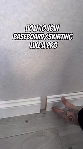 2.7M views · 6.3K reactions | How To Join Baseboard / Skirting Like A Pro #likeapro #How #carpenter #reels #fixit #homeimprovement #tips #howto | The Home Improvements Channel Uk | Facebook