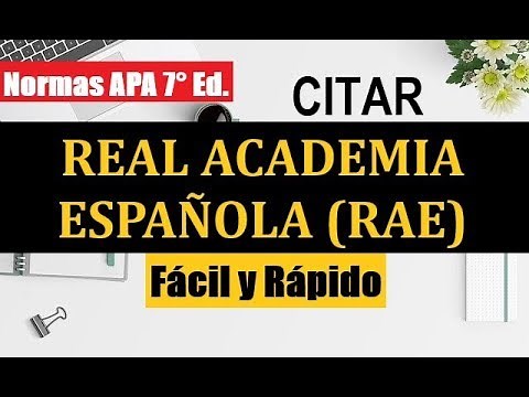 How to Cite a Definition from the Royal Spanish Academy of Spanish Language (RAE) in Word (Step b...