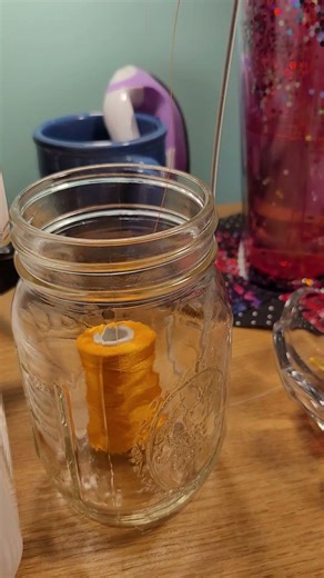 Mason Jar Thread Spooler