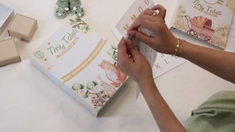 Personalize this keepsake Baby Memory Book and Baby keepsake box with your baby's name using Alphabet Stickers. Memory Book for Girl/Boy Baby Scrapbook Album Newborn gender reveal baby gift set