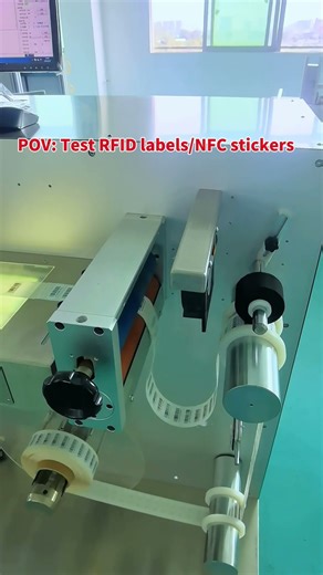 Tape and reel label reader/writer tester. #machine #rfid #nfc #rfidtag #rfidchip