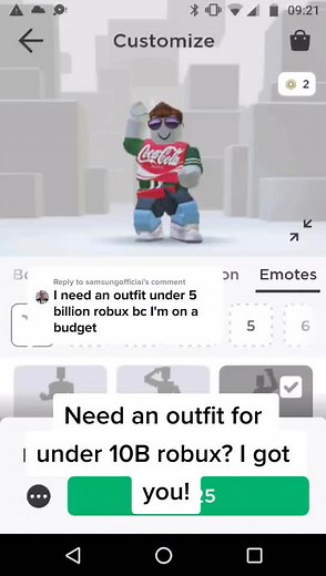 Affordable Roblox Outfits Under 10B Robux