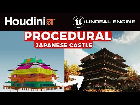 Houdini Tutorial Procedural Japanese Castle in Unreal Engine 5