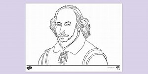 William Shakespeare Colouring Sheet