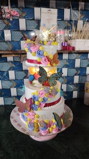 Stunning Butterfly Cake Design 🦋 | Multi-Tier Cake Decorating Ideas