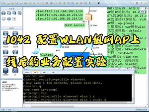1042 配置WLAN组网AP上线后的业务配置实验
