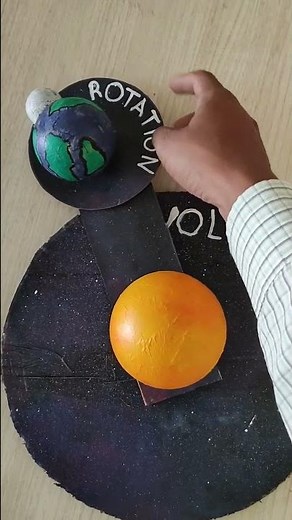Revolution & Rotation of Earth model #revolution #rotation #scienceworkingmodel #EarthModel