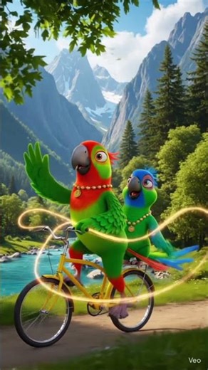 A Beautiful Love Story of Two Parrots Doing Zikr of Allah 💖🕊️”“Zikr of Allah in Every Journey |