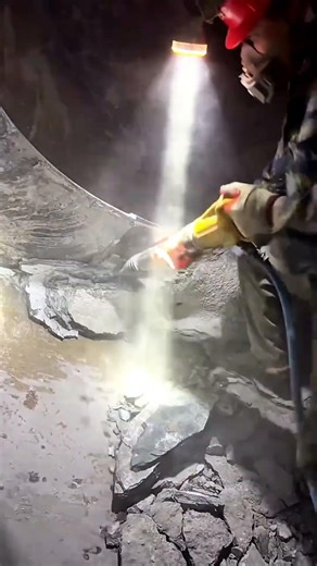 Breaking Rocks with Pneumatic Power! ⛏️🔥 #shorts
