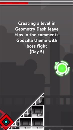 Creating a Godzilla level in Geometry Dash #GD #gaming #geometrydash