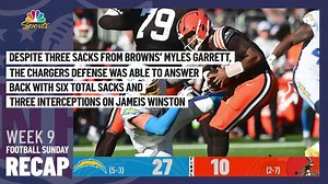 Stats and scores from NFL Week 9