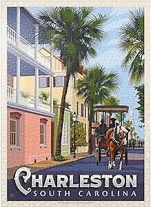 MyPuzzle Charleston, SC: Street Scene - Premium 1000 Piece Jigsaw Puzzle for Adults