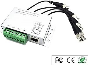 OdiySurveil(TM) 4-CH Passive HD Transceiver,BNC RJ45 UTP Cable Converter for 720P/1080P HD-CVI/TVI/AHD CCTV Camera