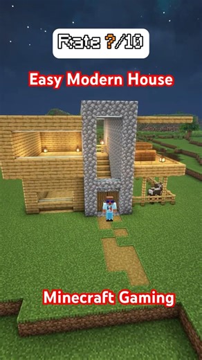 Minecraft Easy Modern House Tutorial #minecraft #minecraftbuilds